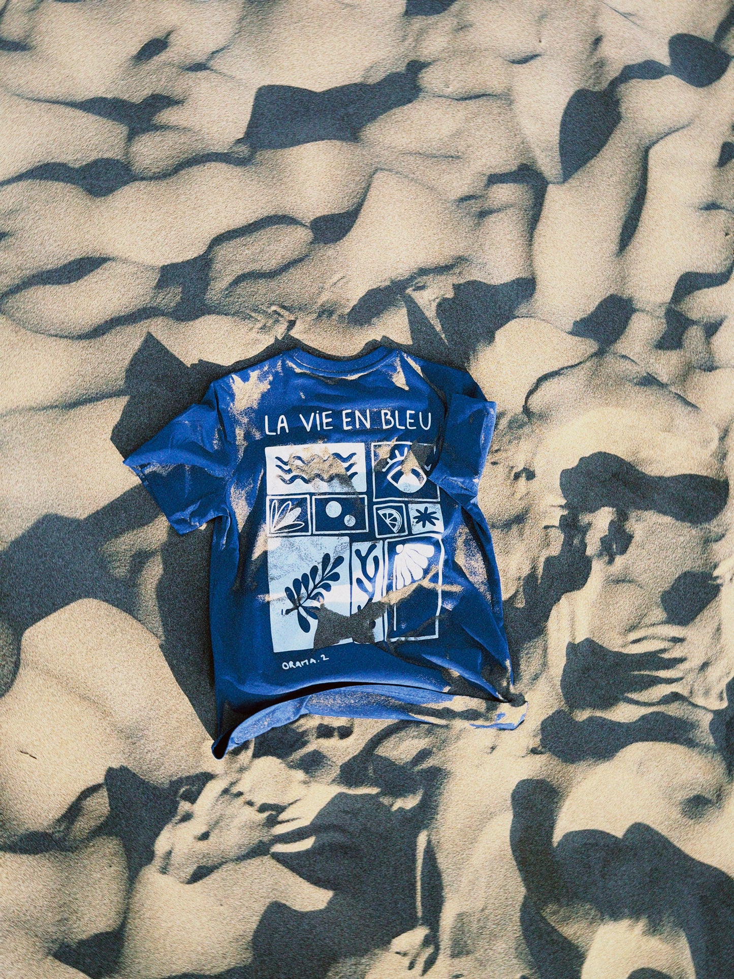 T-SHIRT - "LA VIE EN BLEU" - BLEU