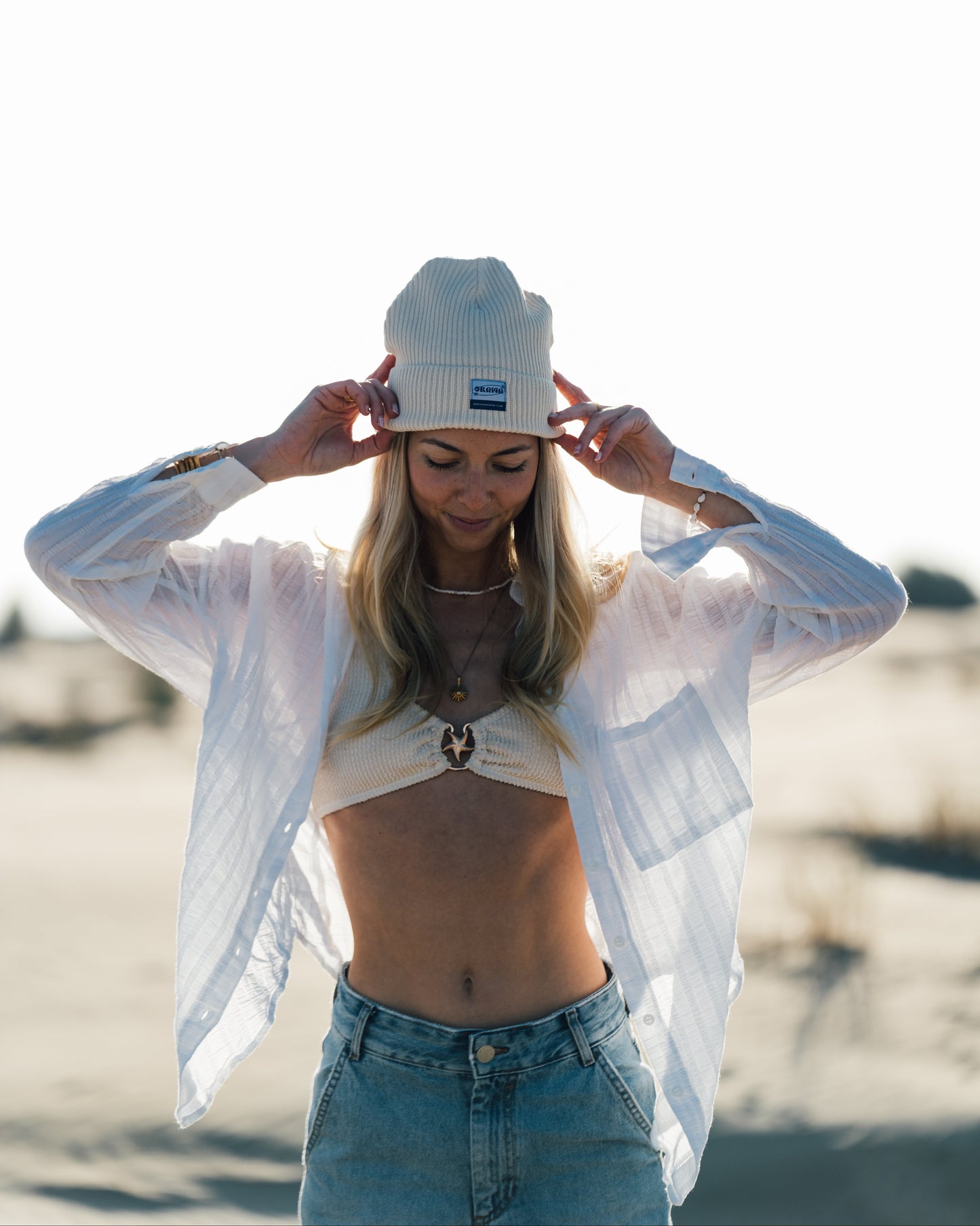 BONNET DE PLAGE - BEIGE