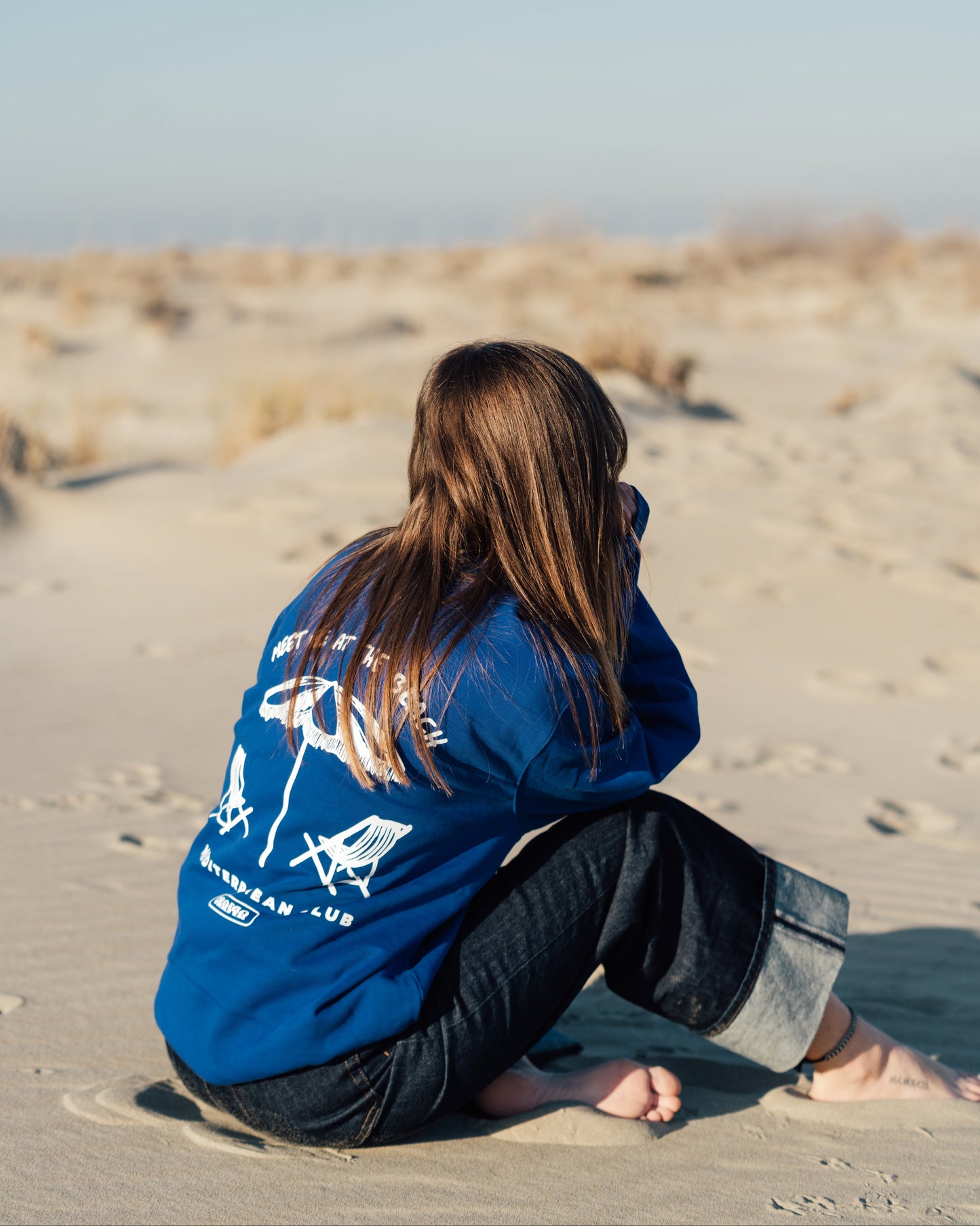 SWEAT DE PLAGE - BLEU