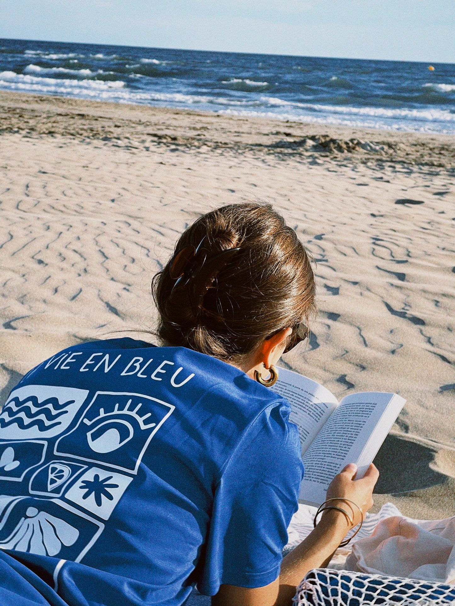 T-SHIRT - "LA VIE EN BLEU" - BLEU