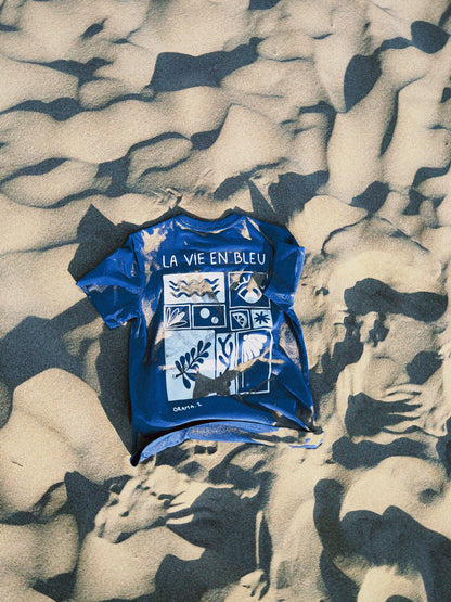 T-SHIRT - "LA VIE EN BLEU" - BLEU
