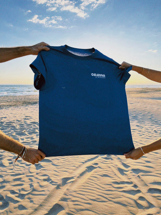 T-SHIRT - "LA VIE EN BLEU" - BLEU