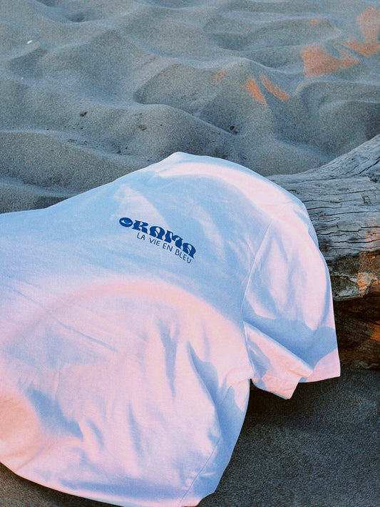 T-SHIRT - "LA VIE EN BLEU" - BLANC
